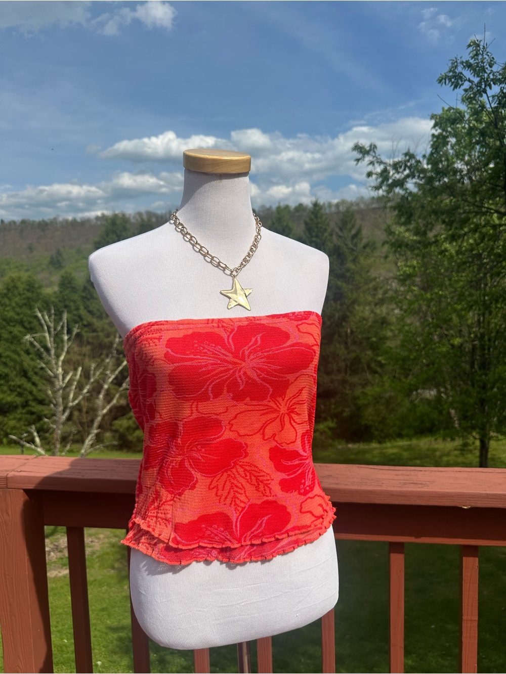NWOT! Free People Poppy Hibiscus Tube Tank Top